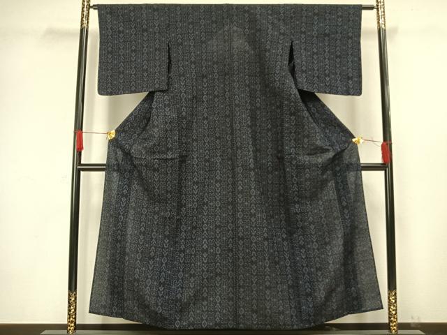 平和屋着物▽小紋 単衣 幾何学文様 AAAW1322fy