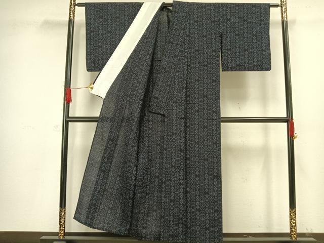 平和屋着物▽小紋 単衣 幾何学文様 AAAW1322fy