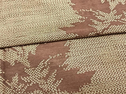 平和屋着物▽上質な紬 単衣 舞葉文 正絹 逸品 AAAW1323fy