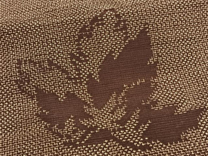 平和屋着物▽上質な紬 単衣 舞葉文 正絹 逸品 AAAW1323fy