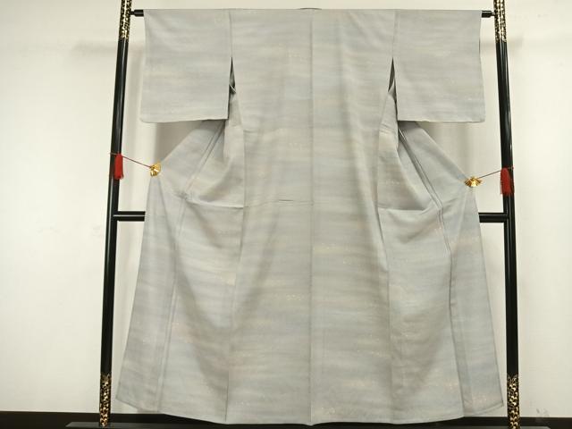 平和屋着物▽上質な小紋 単衣 霞文 正絹 逸品 AAAW1332fy