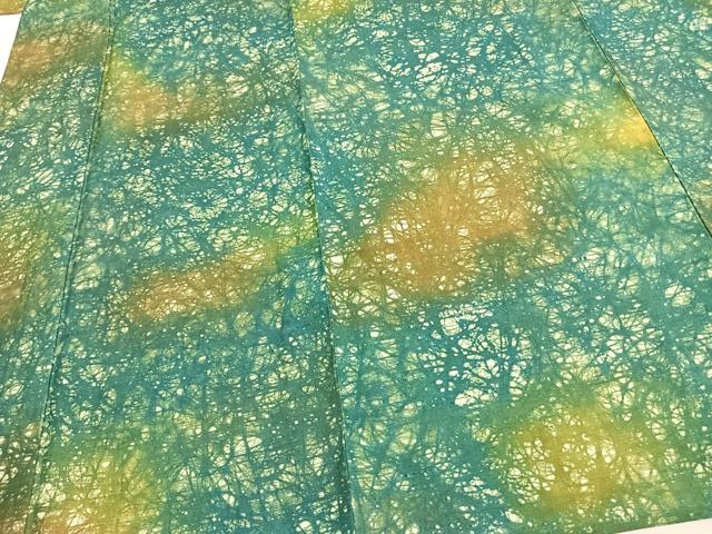 平和屋着物▽上質な紬 単衣 霞文 正絹 逸品 未使用 AAAW1338fy