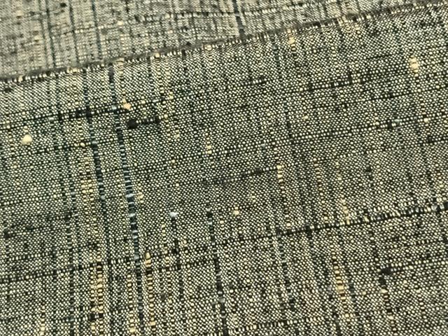 平和屋着物▽男性　単衣　紬　霞文　正絹　逸品　AAAW1343fy