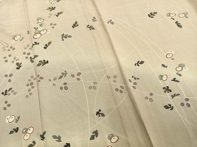 平和屋着物▽訪問着 単衣 刺繍 中国三大刺繍 相良刺繍 草花文 金糸 正絹 逸品 AAAW1348fy