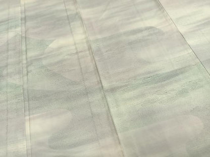 平和屋着物▽訪問着 単衣 紬地 霞文 正絹 逸品 AAAW1352fy