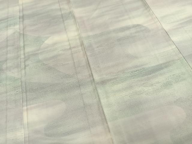 平和屋着物▽訪問着 単衣 紬地 霞文 正絹 逸品 AAAW1352fy