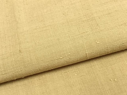 平和屋着物▽上質な紬 単衣 色無地 枯色 正絹 逸品 AAAW1355fy