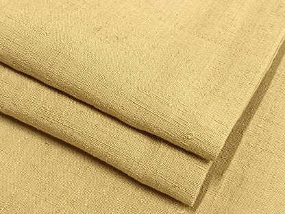 平和屋着物▽上質な紬 単衣 色無地 枯色 正絹 逸品 AAAW1355fy