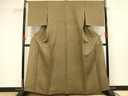 平和屋着物▽上質な小紋 単衣 霞文 正絹 逸品 AAAW1362fy
