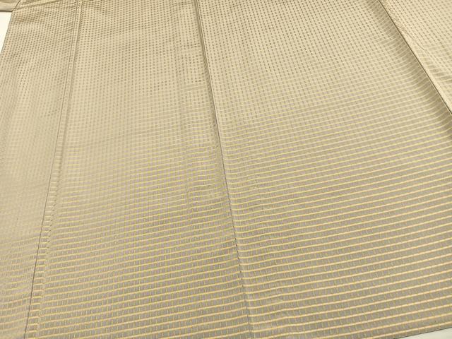 平和屋着物▽上質な紬 単衣 吉野間道 正絹 逸品 AAAW1363fy