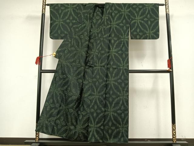 平和屋着物▽訪問着 単衣 割付き文 黒地 正絹 逸品 AAAW1380fy