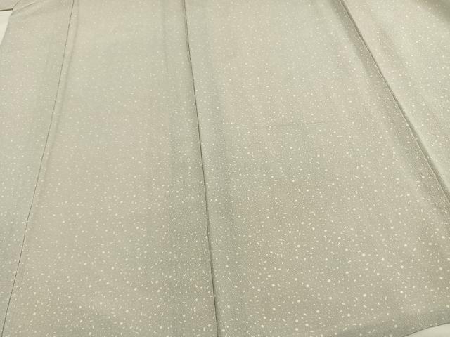 平和屋着物▽上質な小紋 単衣 箔散らし文 鬼しぼ縮緬 正絹 逸品 AAAW1387fy