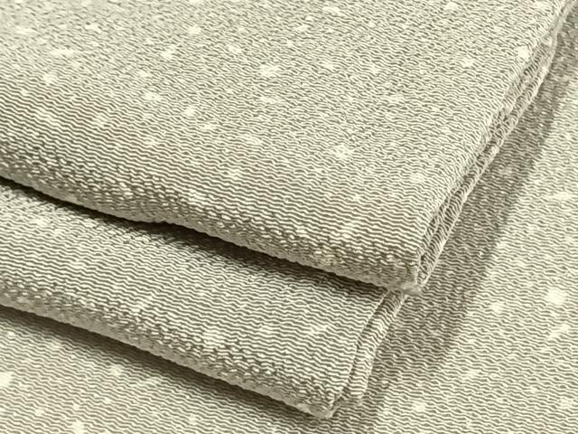 平和屋着物▽上質な小紋 単衣 箔散らし文 鬼しぼ縮緬 正絹 逸品 AAAW1387fy