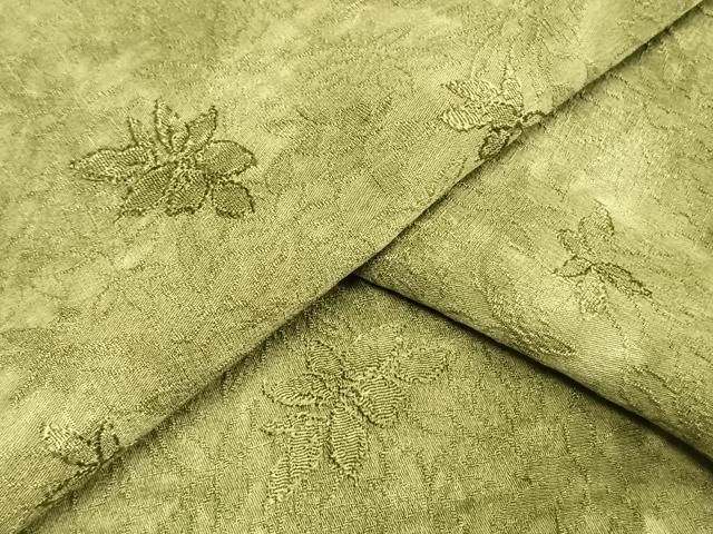 平和屋着物▽上質な小紋 単衣 地紋起こし 花尽くし 正絹 逸品 AAAW1391fy