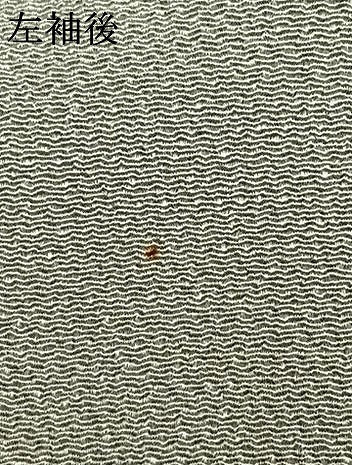 平和屋着物▽上質な色無地　単衣　灰青色　鬼しぼ縮緬　正絹　逸品　AAAW1392fy