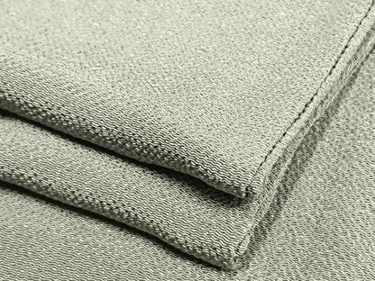 平和屋着物▽上質な色無地　単衣　灰青色　鬼しぼ縮緬　正絹　逸品　AAAW1392fy