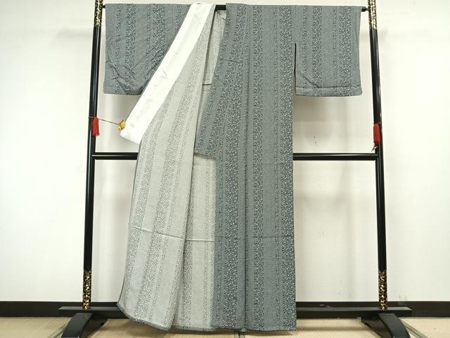 平和屋着物▽上質な小紋 単衣 花間道 正絹 逸品 AAAW1398fy