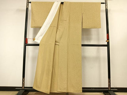 平和屋着物▽上質な小紋 単衣 あられ文 正絹 逸品 AAAW1399fy