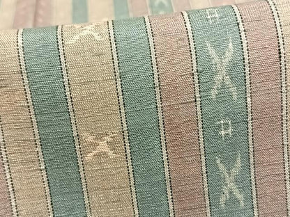 平和屋着物▽上質な紬 単衣 縞 正絹 逸品 AAAW1407fy