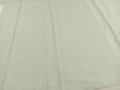 平和屋着物▽上質な紬 単衣 色無地 白花色 正絹 逸品 AAAW1409fy