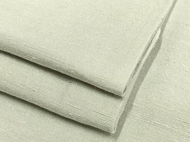 平和屋着物▽上質な紬 単衣 色無地 白花色 正絹 逸品 AAAW1409fy