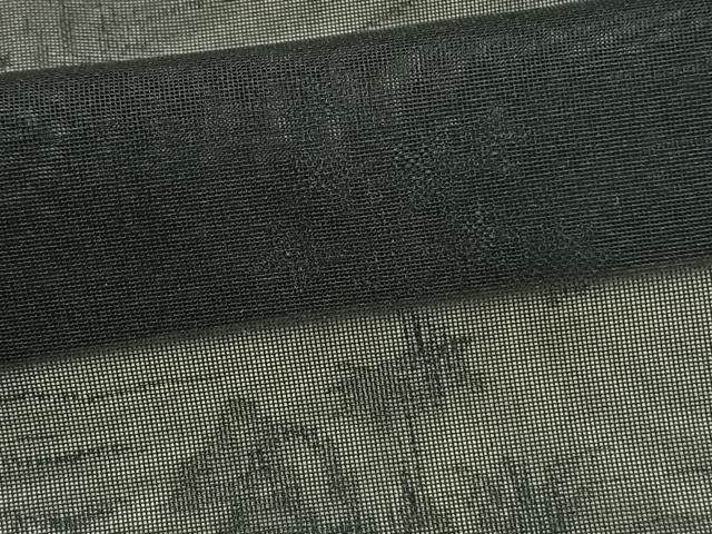 平和屋着物▽羽織　紗　スリーシーズン　春夏秋　塵除け　風景飛鳥文　黒地　正絹　逸品　AAAW1412fy