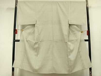 平和屋着物▽男性　本塩沢　単衣　110亀甲　総詰め　正絹　逸品　AAAW1414fy