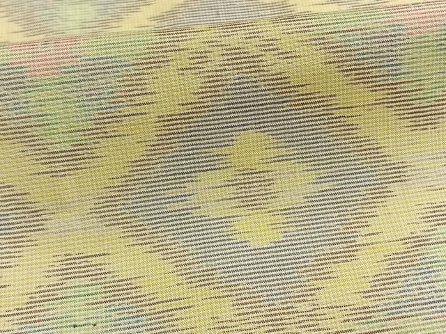 平和屋着物▽本場大島紬 単衣 花菱文 正絹 逸品 AAAW1422fy