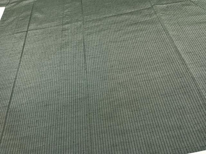 平和屋着物▽上質な紬 単衣 縞 正絹 逸品 AAAW1425fy