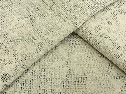 平和屋着物▽本塩沢　単衣　110亀甲　舞花文　正絹　逸品　AAAW1428fy