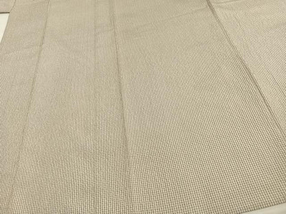 平和屋着物▽上質なお召 単衣 ふくれ織 縞 正絹 逸品 AAAW1429fy