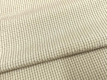 平和屋着物▽上質なお召 単衣 ふくれ織 縞 正絹 逸品 AAAW1429fy