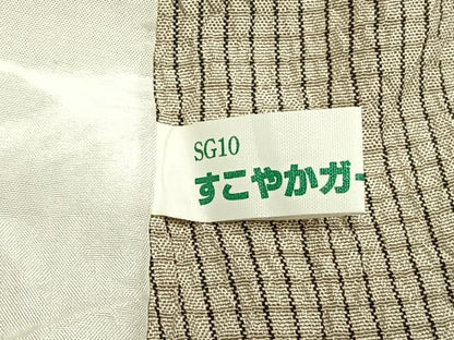 平和屋着物▽上質なお召 単衣 ふくれ織 縞 正絹 逸品 AAAW1429fy