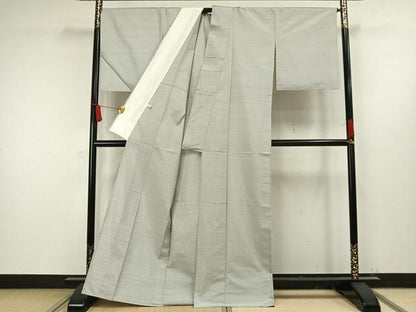 平和屋着物▽本場大島紬 単衣 横段文 正絹 逸品 AAAW1430fy