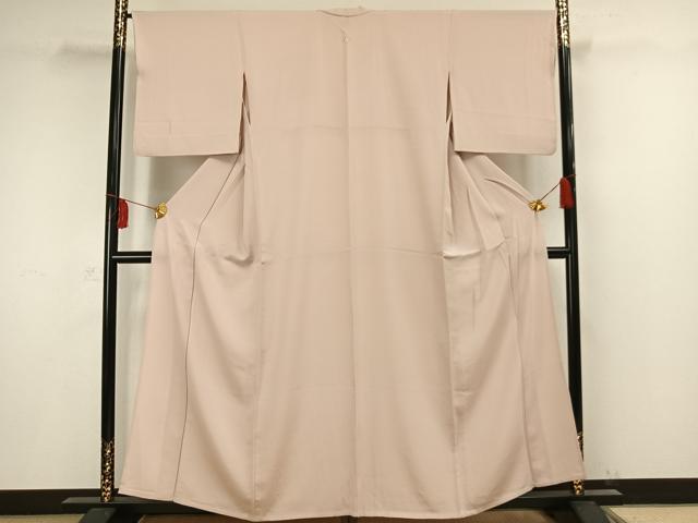 平和屋着物▽上質な色無地 単衣 薄桜色 正絹 逸品 AAAW1440fy