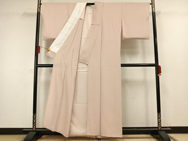平和屋着物▽上質な色無地 単衣 薄桜色 正絹 逸品 AAAW1440fy