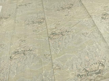 平和屋着物▽上質な紬 単衣 風景樹林文 正絹 逸品 AAAW1443fy