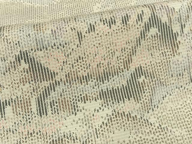 平和屋着物▽上質な紬 単衣 風景樹林文 正絹 逸品 AAAW1443fy