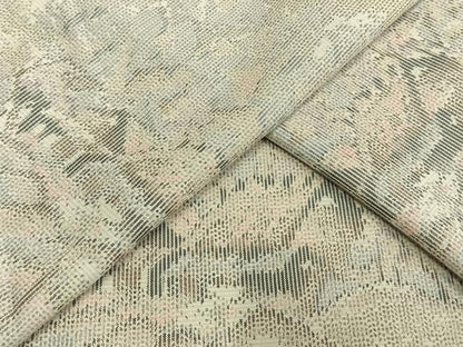 平和屋着物▽上質な紬 単衣 風景樹林文 正絹 逸品 AAAW1443fy