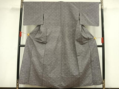 平和屋着物▽上質な紬 単衣 琉球絣 正絹 逸品 AAAW1450fy