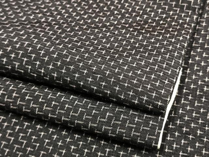 平和屋着物▽上質な紬 単衣 十字絣 正絹 逸品 AAAW1453fy