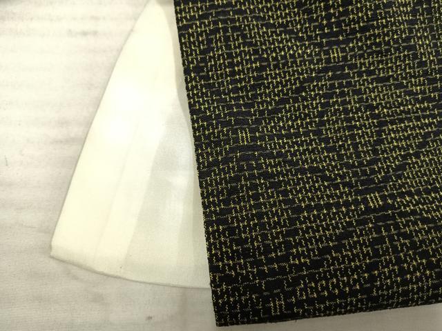 平和屋着物▽上質な紬 単衣 麻の葉文様 正絹 逸品 AAAW1455fy
