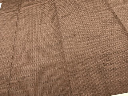 平和屋着物▽上質な紬 単衣 横段文 正絹 逸品 AAAW1456fy