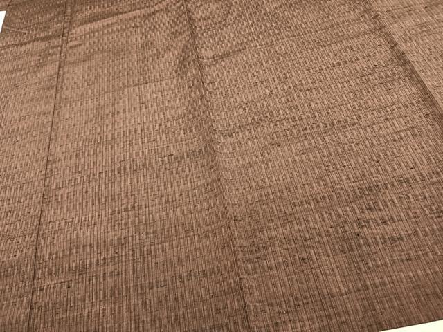 平和屋着物▽上質な紬 単衣 横段文 正絹 逸品 AAAW1456fy