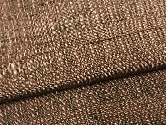平和屋着物▽上質な紬 単衣 横段文 正絹 逸品 AAAW1456fy
