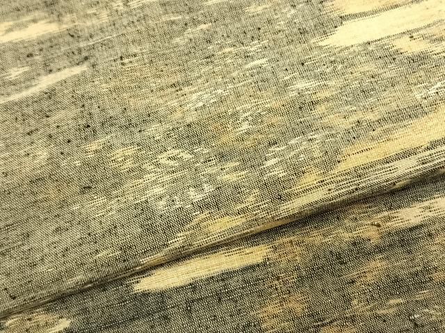 平和屋着物▽上質な紬 単衣 草花文 正絹 逸品 AAAW1461fy