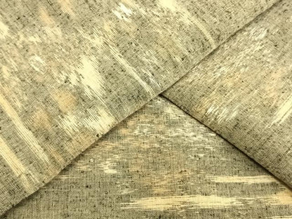 平和屋着物▽上質な紬 単衣 草花文 正絹 逸品 AAAW1461fy