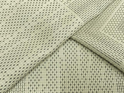 平和屋着物▽上質な紬 単衣 色紙文 正絹 逸品 AAAW1471fy