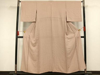 平和屋着物▽上質な小紋 単衣 花菱文 正絹 逸品 AAAW1472fy