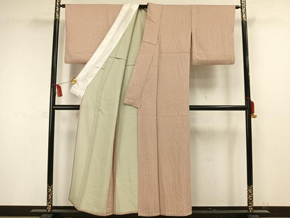 平和屋着物▽上質な小紋 単衣 花菱文 正絹 逸品 AAAW1472fy